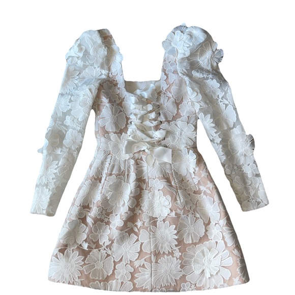 helsi ellen embroidered lace-up mini dress All in the details! Ellen is this Fall's must have piece! Available now with the link in our bio, and @neimanmarcus #shophelsi #helsi #neimanmarcus #minidress #newarrival #corsetdress #minidress #followusontiktok